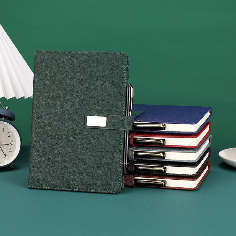 Custom Hardcover Notebook with Magnetic Closure PU Leather Cover  A5 Customizable Cover Logo 100 Sheets