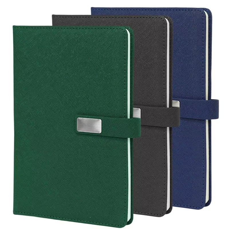 Custom Hardcover Notebook with Magnetic Closure PU Leather Cover  A5 Customizable Cover Logo 100 Sheets