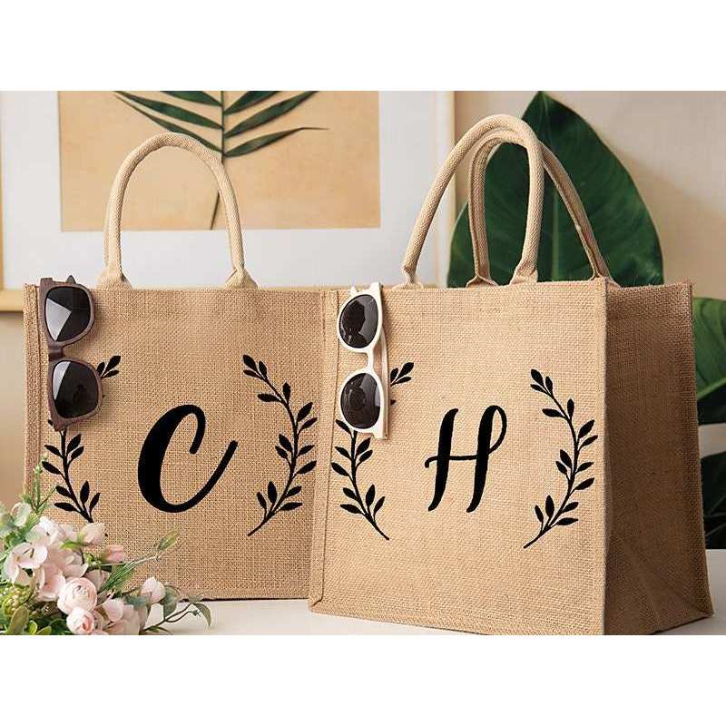 Wholesale Eco-Friendly Jute Tote Bag Waterproof, Large Capacity Reusable Shopping Bag