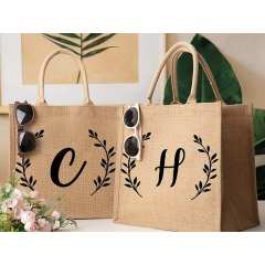 Wholesale Eco-Friendly Jute Tote Bag Waterproof, Large Capacity Reusable Shopping Bag