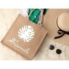 Wholesale Eco-Friendly Jute Tote Bag Waterproof, Large Capacity Reusable Shopping Bag