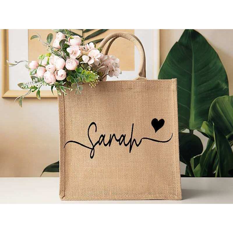 Wholesale Eco-Friendly Jute Tote Bag Waterproof, Large Capacity Reusable Shopping Bag