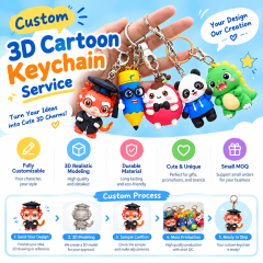 Custom Designer Personalized Plastic Rubber Keychain Custom PVC Keychain 3d Cartoon OEM ODM Promotional Gift