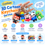 Custom Designer Personalized Plastic Rubber Keychain Custom PVC Keychain 3d Cartoon OEM ODM Promotional Gift