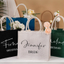 Sacs fourre-tout en toile de jute personnalisés, sacs-cadeaux fourre-tout pour demoiselle d'honneur, sacs fourre-tout de plage en jute, sacs-cadeaux de mariage, sacs-cadeaux de fête de célibataire