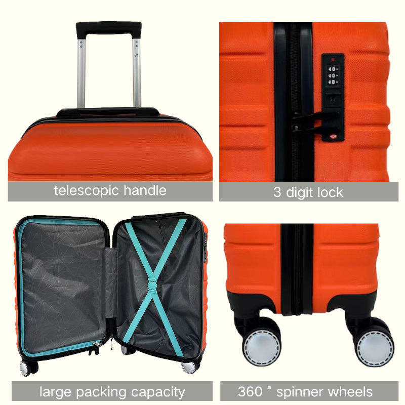 20-Inch Lightweight Leisure Suitcase Multi-Functional Zippered Business Travel Case with Durable and sturdy suitcase