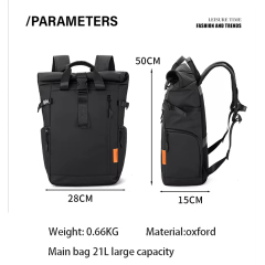 High-quality Unisex Fashion Laptop Backpack Waterproof Oxford Student Computer Bags Waterproof Rolltop Backpack