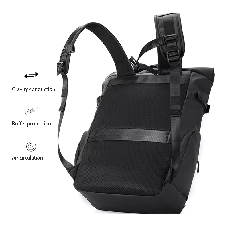 High-quality Unisex Fashion Laptop Backpack Waterproof Oxford Student Computer Bags Waterproof Rolltop Backpack