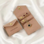 Customize Print Logo Jewelry Package Microfiber Snap Button Pouch Bags Jewelry Earrings Necklace Pouch Gift Bag