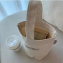 Mini Cotton Tote Bag for Breakfast, Handheld Compact Design for Coffee and Bread