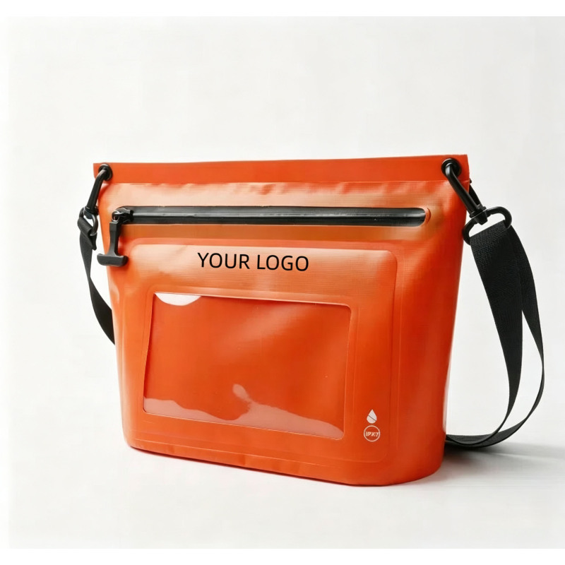 Custom IPX7 Waterproof Crossbody Bag Airtight Dry Bag With Touch Screen Phone Window for Beach Swimming Water Sports