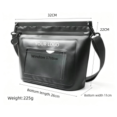Custom IPX7 Waterproof Crossbody Bag Airtight Dry Bag With Touch Screen Phone Window for Beach Swimming Water Sports