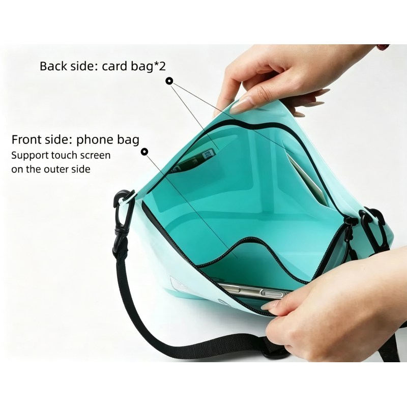 Custom IPX7 Waterproof Crossbody Bag Airtight Dry Bag With Touch Screen Phone Window for Beach Swimming Water Sports