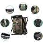 Multifunction Fishing Backpack Chair Portable Hiking Camouflage Camping Stool Folding Cooler Insulated cooler bag chair