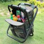 Multifunction Fishing Backpack Chair Portable Hiking Camouflage Camping Stool Folding Cooler Insulated cooler bag chair