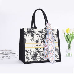 Custom Print Logo Designer Luxury Large Canvas Beach Weekender Tote Bag