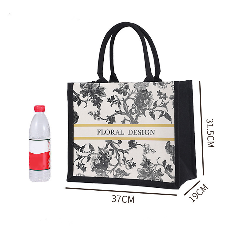 مخصص طباعة شعار مصمم فاخر كبير قماش شاطئ حقيبة حمل عطلة نهاية الأسبوع