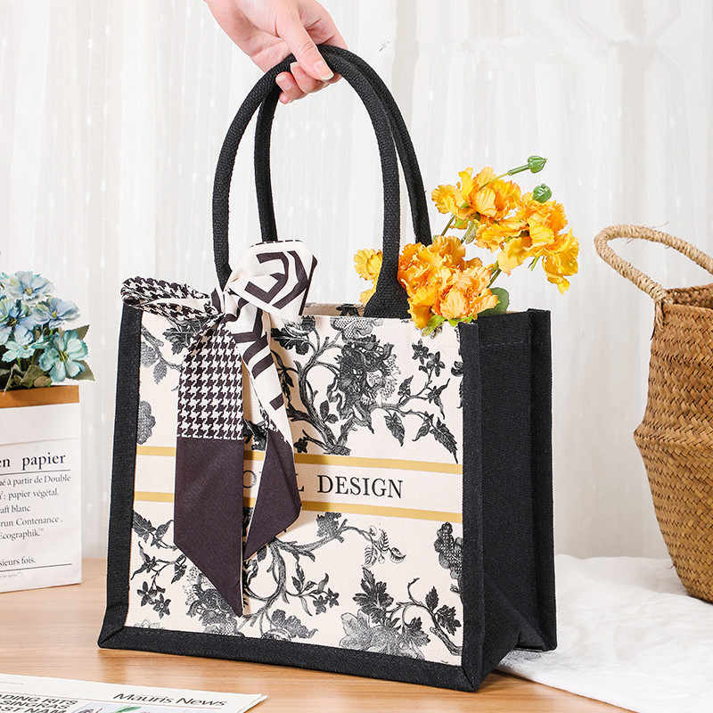 مخصص طباعة شعار مصمم فاخر كبير قماش شاطئ حقيبة حمل عطلة نهاية الأسبوع