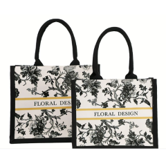 Custom Print Logo Designer Luxury Large Canvas Beach Weekender Tote Bag