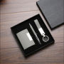 Custom LOGO Card Holder and Pen Keychain Corporate Business Gift Set for Men Promotional Office & Household Products