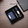 Custom LOGO Card Holder and Pen Keychain Corporate Business Gift Set for Men Promotional Office & Household Products