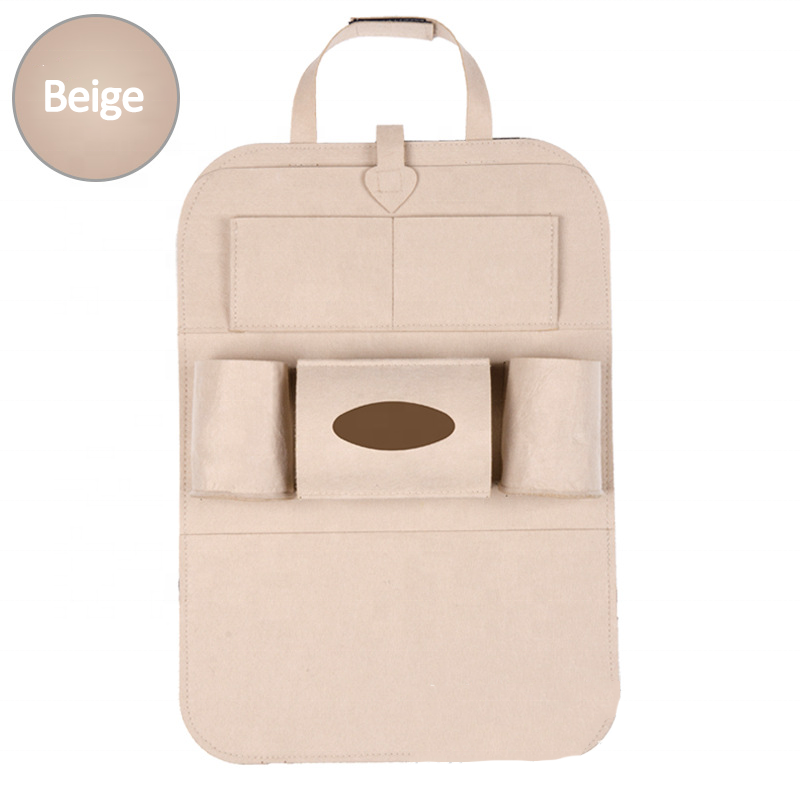 Soft Car Felt Seat Storage Organizer with Multiple Compartments for Essentials
