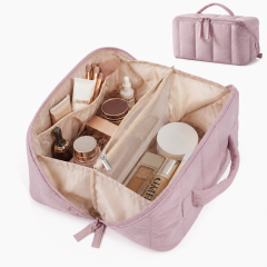 Puffy Quilted Cosmetic Bag Women Makeup Organizer Large Capacity Travel Toiletry Case Water-Resistant Custom Logo OEM Puffy Quilted Cosmetic Bag Women Makeup Organizer Large Capacity Travel Toiletry Case Water-Resistant Custom Logo OEM