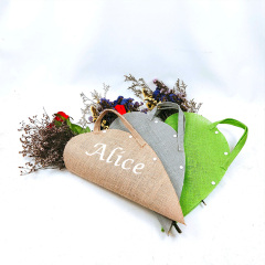 Eco-friendly Shopping bag Waterproof Portable Packaging Flower Carry Jute Gift Bag