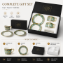 Luxury Ceramic Coffee Cup Gift Set With Saucer Premium Porcelain Espresso Cup Set in Gift Box for Corporate Wedding Gift