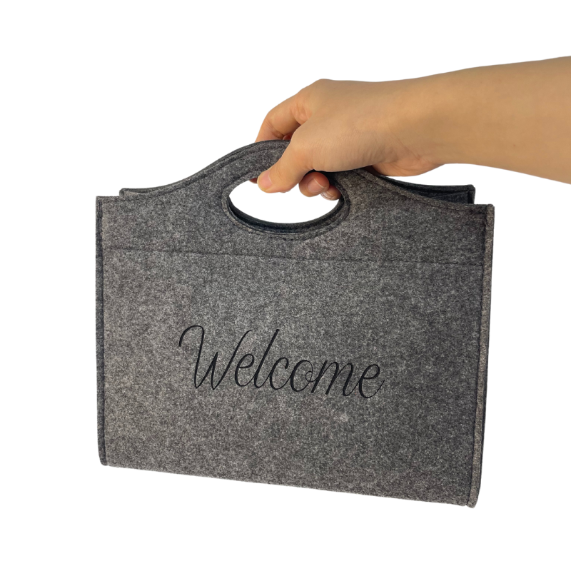 Wholesale Custom Felt Tote Bags - Eco-Friendly Grocery Bag with Logo Printing