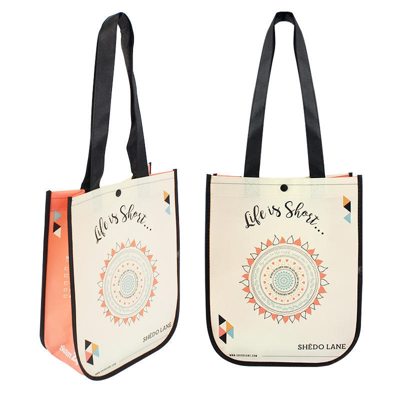 관례에 의하여 인쇄되는 재사용할 수 있는 박판으로 만들어진 Eco 끈달린 가방 PP 비 길쌈된 주문 쇼핑 백