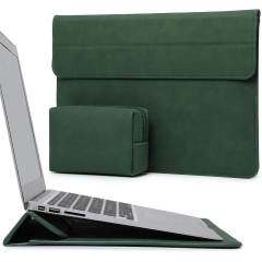 Personalised Laptop Cases & Covers Slim Jelly PU Leather Cover Luxury 15 Inch Laptop Sleeve Case Bag with Small Pouch