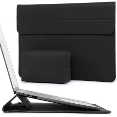 Personalised Laptop Cases & Covers Slim Jelly PU Leather Cover Luxury 15 Inch Laptop Sleeve Case Bag with Small Pouch