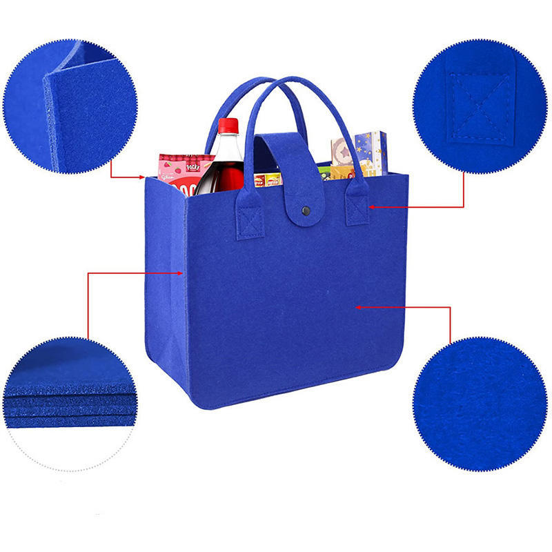 Wholesale Reusable Wool Jute Shopping Bag with Reinforced Handles Foldable Eco-Friendly Tote