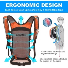 Sac à dos de sport de plein air 18 L | Sac de randonnée et d'escalade imperméable avec poche à eau
