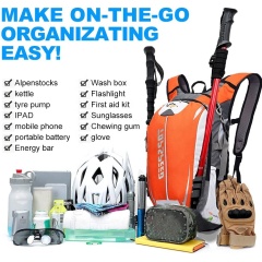 Sac à dos de sport de plein air 18 L | Sac de randonnée et d'escalade imperméable avec poche à eau