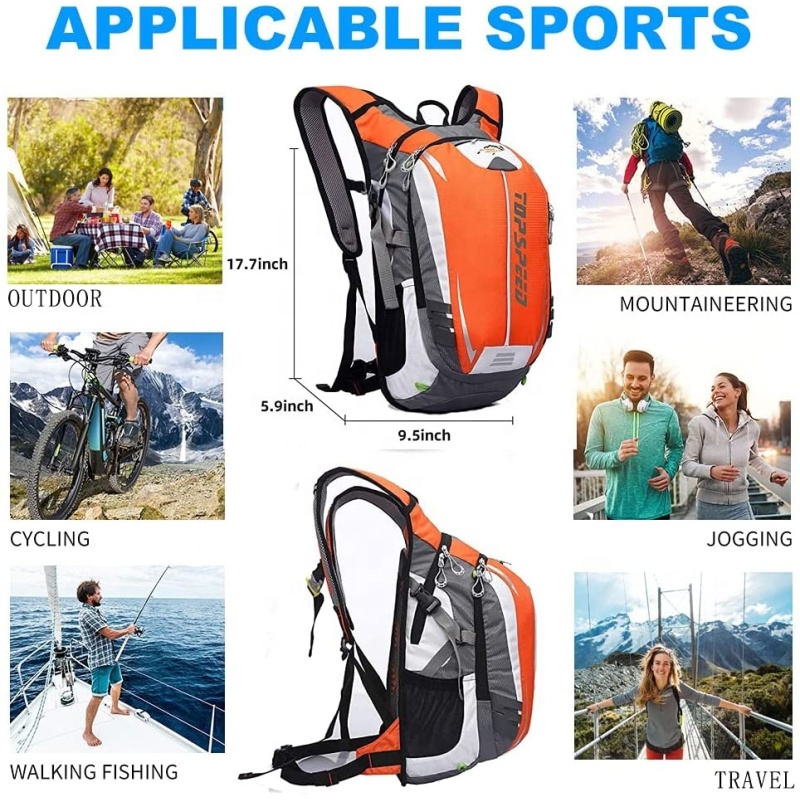 Outdoor Sports Backpack 18L | Waterproof Hiking & Climbing Pack with Hydration Bladder Sleeve
