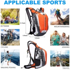 Sac à dos de sport de plein air 18 L | Sac de randonnée et d'escalade imperméable avec poche à eau