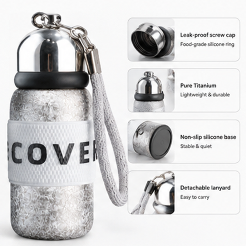 Premium Eco-Friendly Stainless Steel Small Thermal Cup Glitter Texture Vacuum Insulated Flask for Coffee Tea Office Use