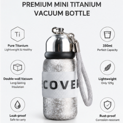 Premium Eco-Friendly Stainless Steel Small Thermal Cup Glitter Texture Vacuum Insulated Flask for Coffee Tea Office Use