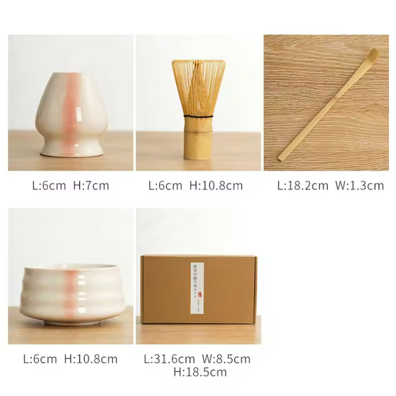 Japanese Set Matcha Bowl Bamboo Scoop Matcha Ceremony Set Bowl Whisk Matcha Bamboo Tea Whisk Essential Set Gift Box