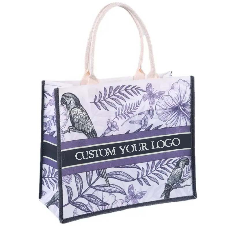 OEKO-TEX 황마 캔버스 토트백 | 승화 인쇄 + ISO 6330 인증