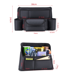 Car Storage Bag with Multi-Pocket Design, Leather and Oxford Fabric, Easy Installation, Heavy Duty