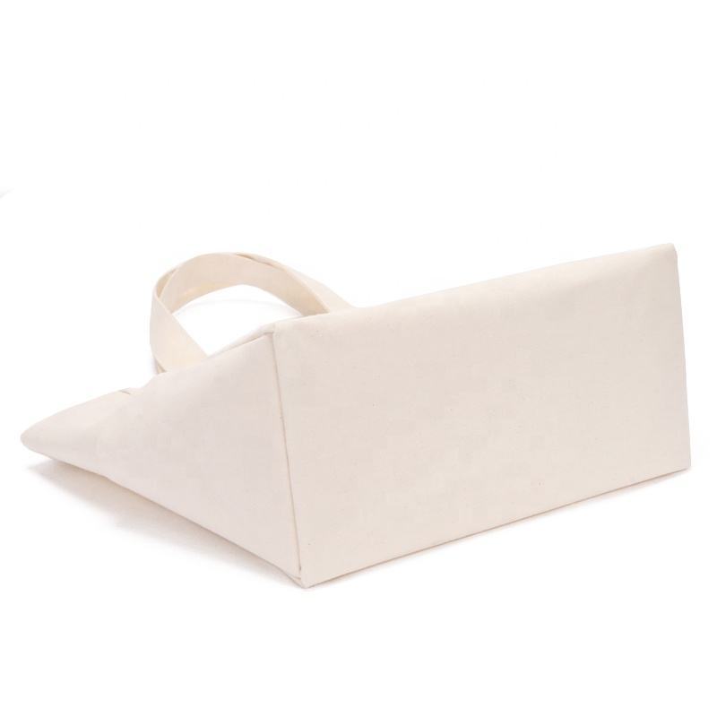 Wholesale eco friendly material custom 100% cotton canvas multi pockets foldable shopping bag grocery bags canvas reusable bags