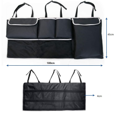Car Backpack Hanging Organizer with Multi-Pocket Design, Space-Saving Easy Installation