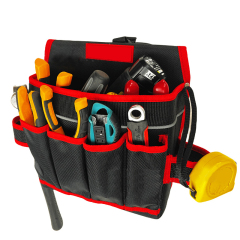 Heavy Duty Construction Work Kit Tools Holder Storage Organizer Electrical Waist Tool Belt Bag