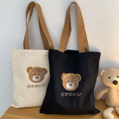 Customized Logo Tote Shopping Bag Cotton Canvas Bag Custom promotion cotton bag with zipper