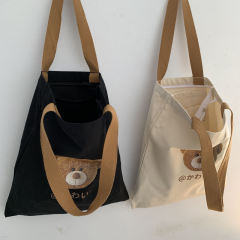 Customized Logo Tote Shopping Bag Cotton Canvas Bag Custom promotion cotton bag with zipper
