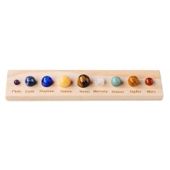 Eight planets solar system jade agate planet mineral specimen set crystal ball gift set