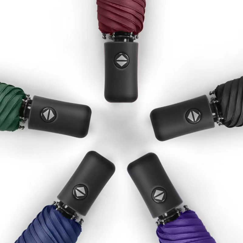 Compact Travel Automatic Umbrella Logo Print Promotional Unbreakable 8 Ribs Rainproof Auto Open Close 3 Folding Umbrella
